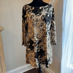 Style & Co. Black & Gold Dress/Tunic | Large